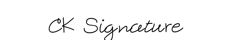 CK Signature font preview