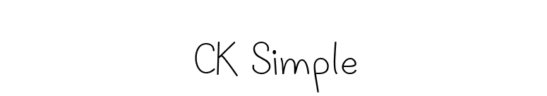 CK Simple font preview