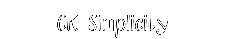 CK Simplicity font preview