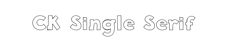 CK Single Serif font preview