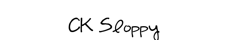 CK Sloppy font preview