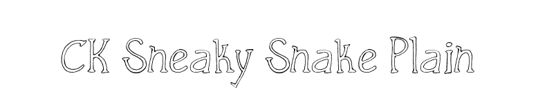 CK Sneaky Snake Plain font preview