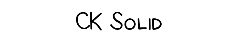 CK Solid font preview