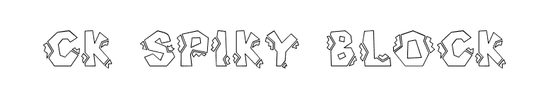 CK Spiky Block font preview