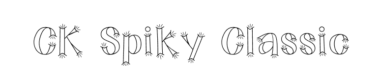 CK Spiky Classic font preview