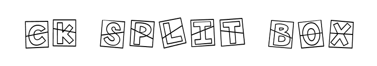 CK Split Box font preview