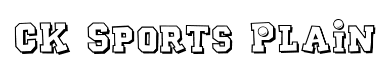 CK Sports Plain font preview