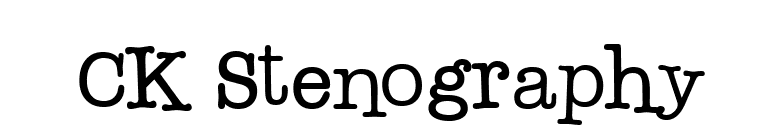 CK Stenography font preview