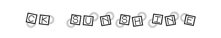 CK Sunshine font preview