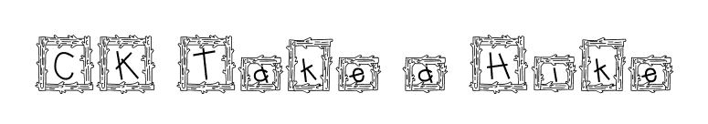 CK Take a Hike font preview