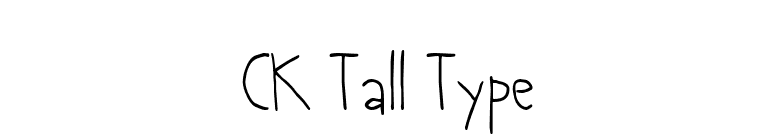 CK Tall Type font preview