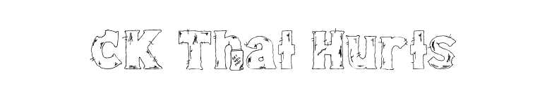 CK That Hurts font preview