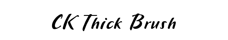 CK Thick Brush font preview