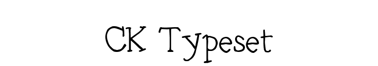 CK Typeset font preview