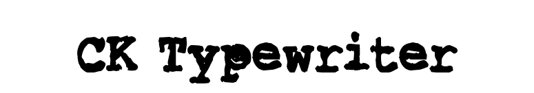 CK Typewriter font preview