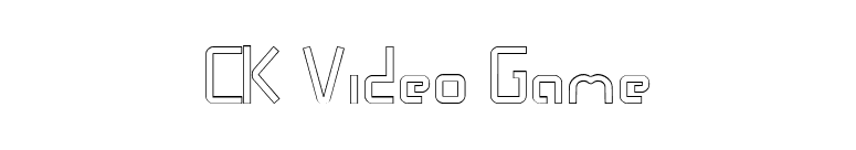 CK Video Game font preview