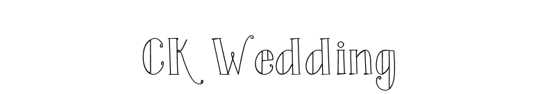 CK Wedding font preview
