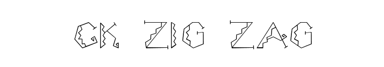 CK Zig Zag font preview