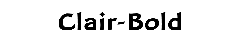 Clair-Bold font preview