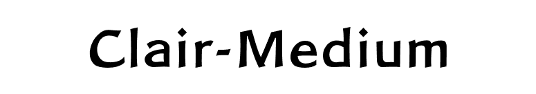 Clair-Medium font preview