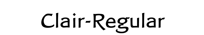 Clair-Regular font preview