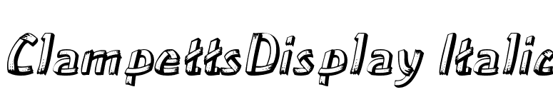 ClampettsDisplay Italic font preview