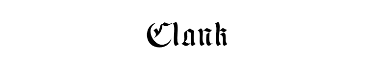 Clank font preview