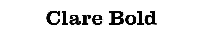 Clare Bold font preview