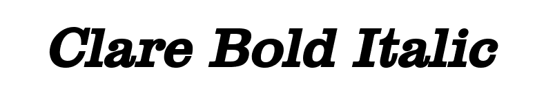 Clare Bold Italic font preview