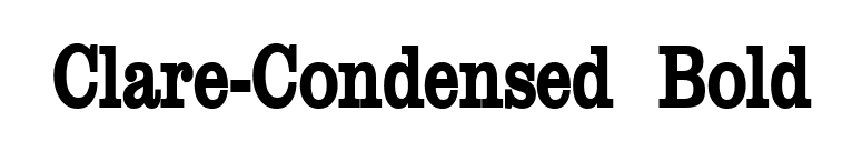 Clare-Condensed Bold font preview