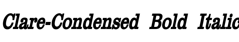Clare-Condensed Bold Italic font preview