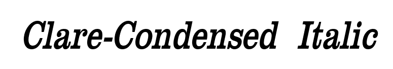 Clare-Condensed Italic font preview