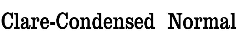 Clare-Condensed Normal font preview