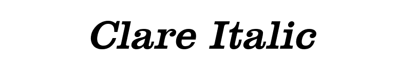 Clare Italic font preview