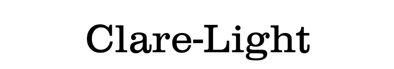 Clare-Light font preview
