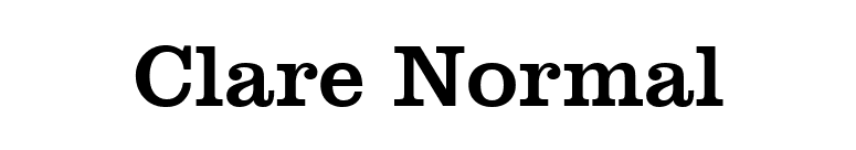 Clare Normal font preview