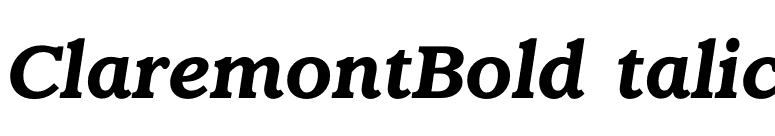 ClaremontBoldItalic font preview