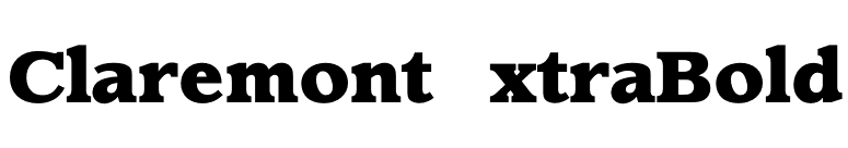 ClaremontExtraBold font preview