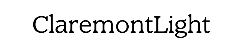 ClaremontLight font preview