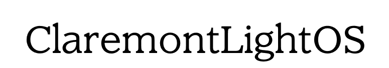 ClaremontLightOS font preview