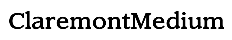 ClaremontMedium font preview