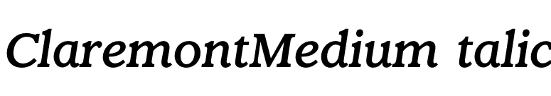 ClaremontMediumItalic font preview