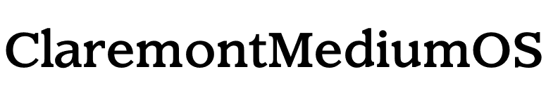 ClaremontMediumOS font preview