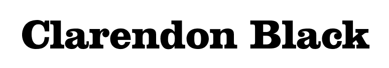 Clarendon Black font preview