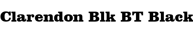 Clarendon Blk BT Black font preview