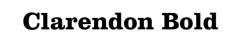 Clarendon Bold font preview