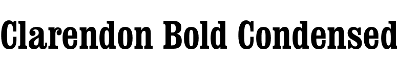 Clarendon Bold Condensed font preview