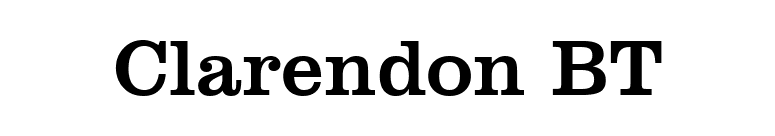 Clarendon BT font preview