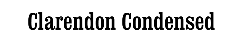 Clarendon Condensed font preview