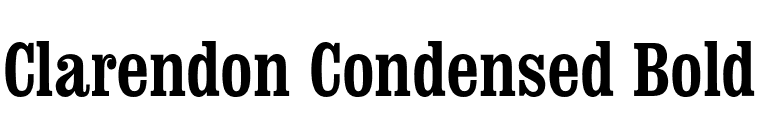 Clarendon Condensed Bold  font preview